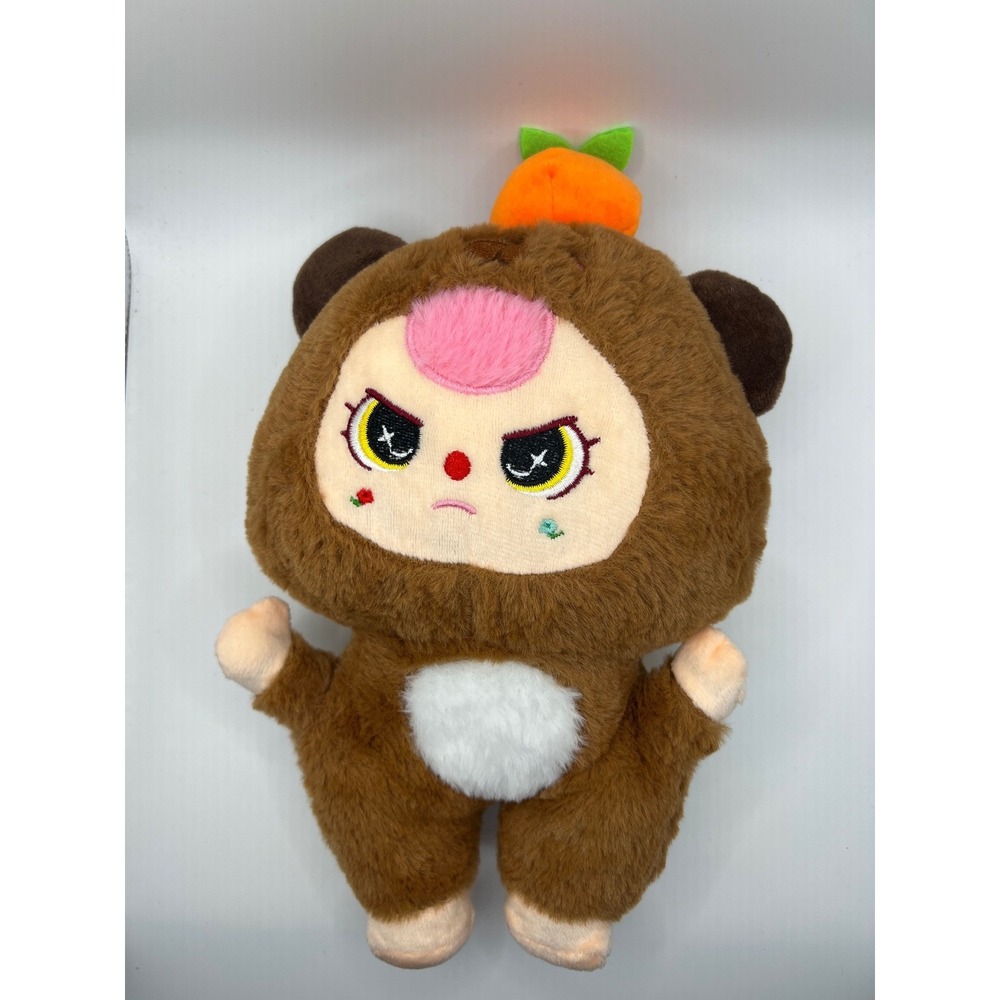 Baby Three Fruit Orchard Series Plush 11in Brown Mandarin Orange Excellent